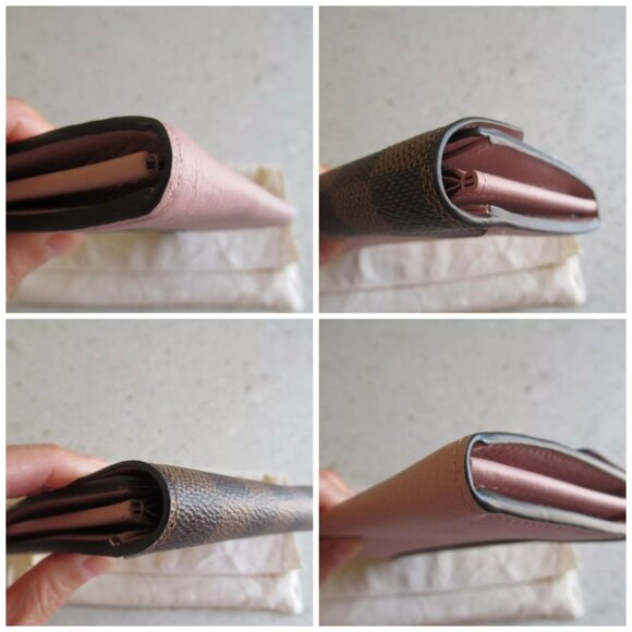 2019 Louis Vuitton FRANCE Damier Pink Croisette Pink Tassel Emilie Sarah Wallet - Picture 8 of 16